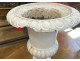 Pair of Medici vases, painted cast iron, garden basins, 19th century