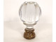 Baccarat cut crystal stair ball with gilt brass decoration, 19th century