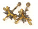 Pair of gilt bronze candlesticks with salamander lizards, Barbedienne style, Napoleon III period, 19th century