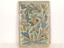 Decorative ceramic tile from Iznik, Qajar, Kadjar, Persia, Ottoman, floral design, 19th century