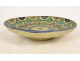Large round polychrome earthenware dish with floral rosette, Morocco, Maghreb, Fez, late 19th century