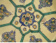 Large round polychrome earthenware dish with floral rosette, Morocco, Maghreb, Fez, late 19th century