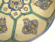 Large round polychrome earthenware dish with floral rosette, Morocco, Maghreb, Fez, late 19th century