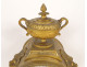Louis XVI gilt bronze clock with lion's head cup, Gorini Napoleon III, 19th century