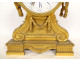 Louis XVI gilt bronze clock with lion's head cup, Gorini Napoleon III, 19th century