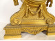 Louis XVI gilt bronze clock with lion's head cup, Gorini Napoleon III, 19th century