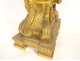 Louis XVI gilt bronze clock with lion's head cup, Gorini Napoleon III, 19th century