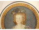 Round ivory box with painted tortoiseshell miniature of Marie Antoinette, 18th century