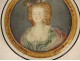 Round ivory box with painted tortoiseshell miniature of Marie Antoinette, 18th century