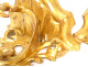 Pair of gilded carved wood wall sconces, Italy, 20th century