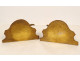 Pair of gilded carved wood wall sconces, Italy, 20th century
