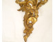 Pair of gilded carved wood wall sconces, Italy, 20th century