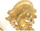 Pair of gilded carved wood wall sconces, Italy, 20th century