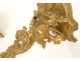 Pair of gilded carved wood wall sconces, Italy, 20th century
