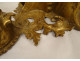 Pair of gilded carved wood wall sconces, Italy, 20th century