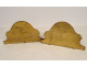 Pair of gilded carved wood wall sconces, Italy, 20th century
