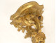 Pair of gilded carved wood wall sconces, Italy, 20th century