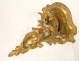 Pair of gilded carved wood wall sconces, Italy, 20th century