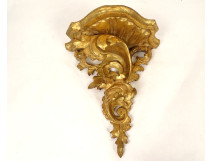 Pair of gilded carved wood wall sconces, Italy, 20th century
