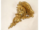 Pair of gilded carved wood wall sconces, Italy, 20th century