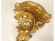 Pair of gilded carved wood wall sconces, Italy, 20th century