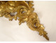 Pair of gilded carved wood wall sconces, Italy, 20th century