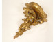 Pair of gilded carved wood wall sconces, Italy, 20th century