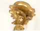 Pair of gilded carved wood wall sconces, Italy, 20th century