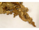 Pair of gilded carved wood wall sconces, Italy, 20th century