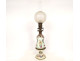 Chinese porcelain oil lamp with bronze figures and globe, Napoleon III style, 19th century