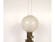 Chinese porcelain oil lamp with bronze figures and globe, Napoleon III style, 19th century