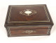 Rosewood jewelry box with floral marquetry, Napoleon III period, 19th century