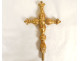 Italian gilded wood processional cross with foliage, Italy, 19th century
