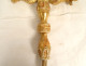 Italian gilded wood processional cross with foliage, Italy, 19th century