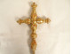 Italian gilded wood processional cross with foliage, Italy, 19th century