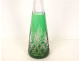 Saint-Louis cut crystal decanter, green color, Massenet model, 20th century