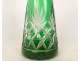 Saint-Louis cut crystal decanter, green color, Massenet model, 20th century