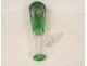 Saint-Louis cut crystal decanter, green color, Massenet model, 20th century