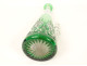 Saint-Louis cut crystal decanter, green color, Massenet model, 20th century