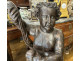Large Baroque wooden sculpture of an angel, putto, and cherub, part of a 17th-century altarpiece