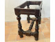 Small Louis XIII style office table in carved walnut with crimson marble top, 17th century
