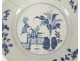 Chinese porcelain plate, East India Company, Kangxi tree landscape, 18th century