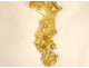 Pair of Regency 2-light gilt bronze wall sconces with crowned foliage motif, 18th century