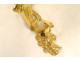 Pair of Regency 2-light gilt bronze wall sconces with crowned foliage motif, 18th century