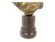 Small bronze sculpture of a laurel-crowned antique woman's bust, allegory, 18th century