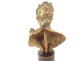 Small bronze sculpture of a laurel-crowned antique woman's bust, allegory, 18th century