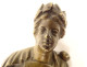 Small bronze sculpture of a laurel-crowned antique woman's bust, allegory, 18th century
