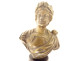 Small bronze sculpture of a laurel-crowned antique woman's bust, allegory, 18th century