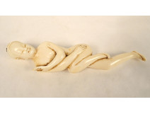 Ivory carved statuette of a female doctor, nude woman, China, Qing dynasty, 19th century