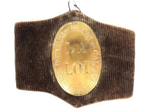 Gamekeeper armband with brass plate, Gallaud Estate Guard, Loir-et-Cher, 19th century 